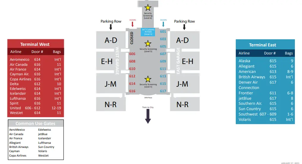 Denver Airport Departures