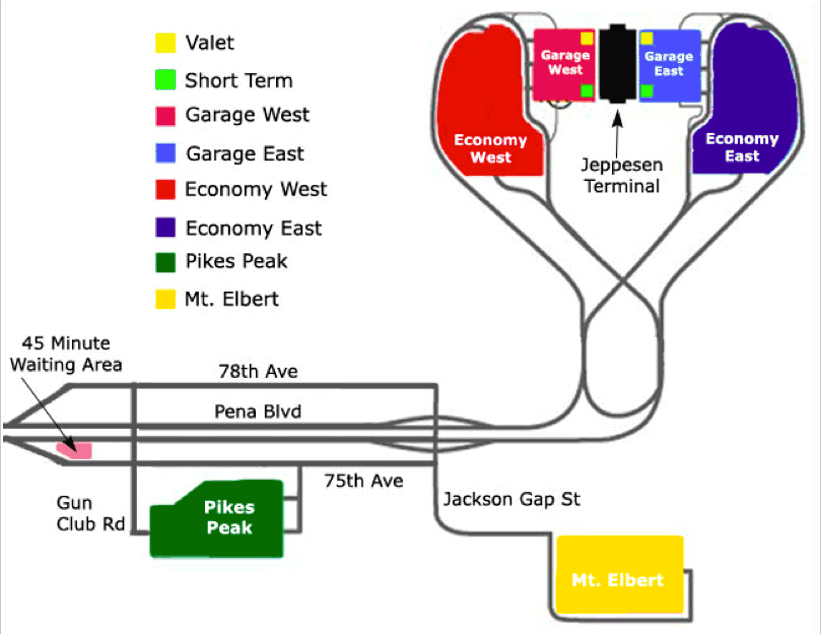 Denver Airport Parking Map