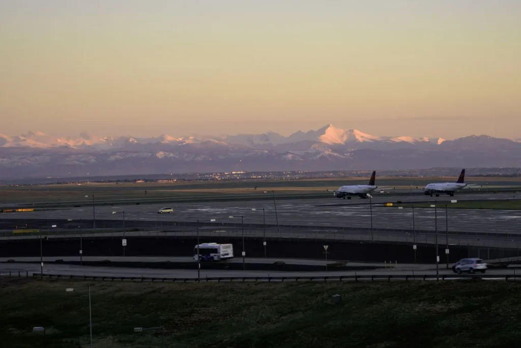 Views from concourse C at Denver Airport