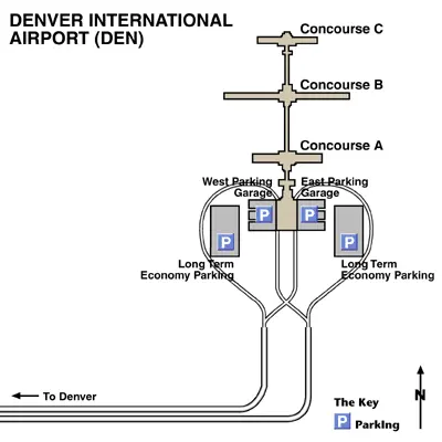 Jeppesen Terminal Parking Map DEN Airport